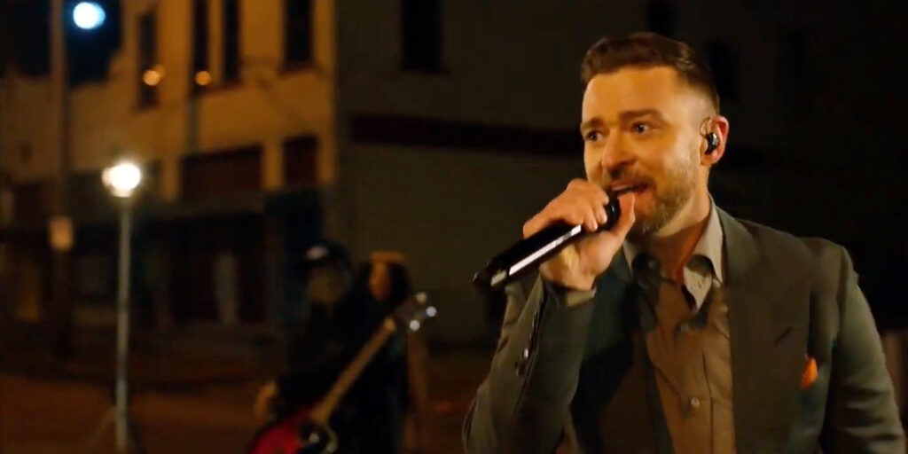 Justin Timberlake Rocks Vegan Menswear by Stella McCartney at Super Bowl Halftime Show