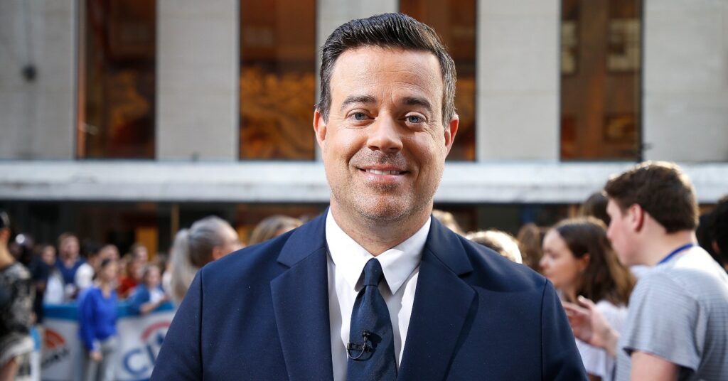 Today Show's Carson Daly pictured eating Beyond Meat.