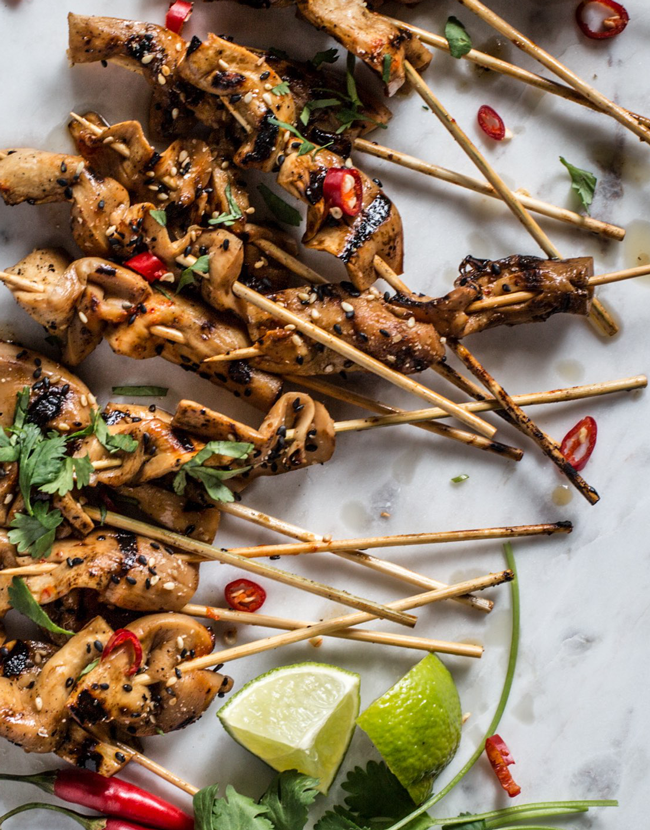 Wicked Healthy Vegan King Satay With Spicy Peanut-Ginger Sauce Recipe