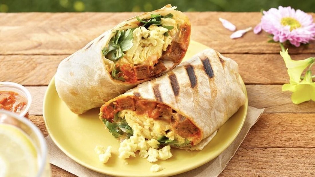 Trying The Just Egg in Veggie Grill's New Breakfast Burrito (Just