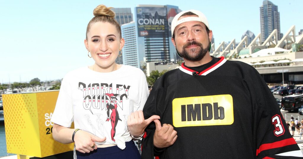 Kevin Smith and his daughter, Harley Quinn Smith.