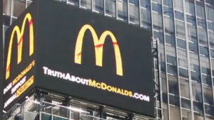 New Animal Rights Billboard in Times Square Asks Consumers to Boycott McDonald's
