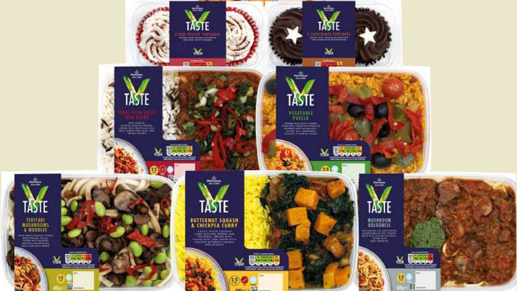 Morrisons Launches V Taste, Own-Brand Vegan Ready Meal Range of Burgers, Curries, and Cupcakes