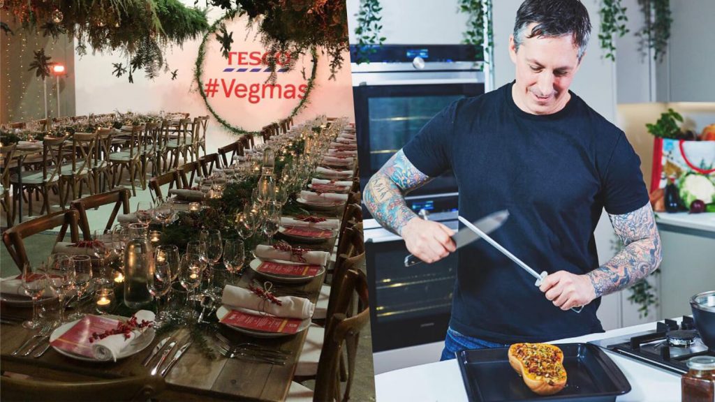 Tesco Supermarket Hosts Giant Vegan Christmas Party