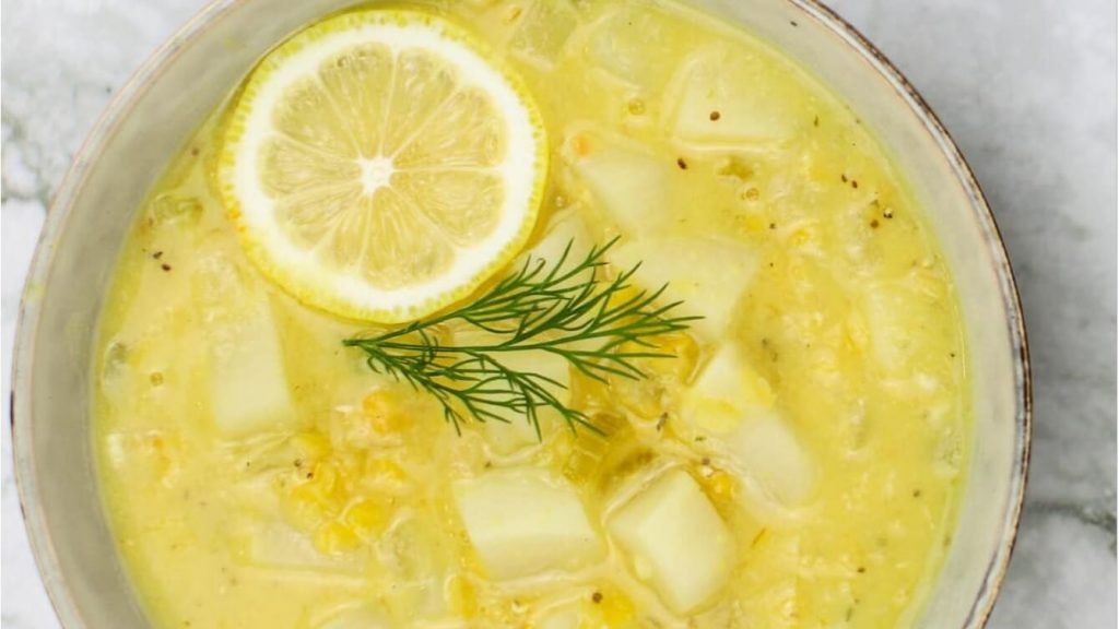 Vegan Lentil and Turnip Chowder With Lemon and Dill