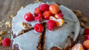 Vegan Mandarin and Polenta Cake With Dairy-Free Yogurt Frosting