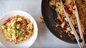 Vegan Thai Stir-Fry Soba Noodles With Garlic-Fried Tofu