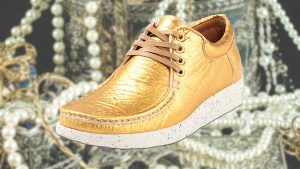Your Golden Vegan Pineapple Leather Sneakers Have Arrived
