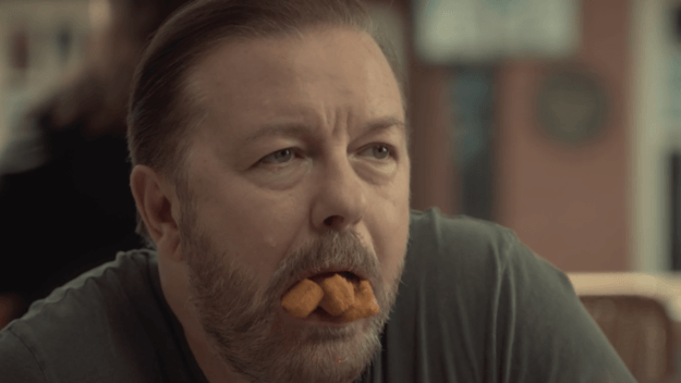 Ricky Gervais Eats Vegan Fish Fingers in New Series 'After Life'