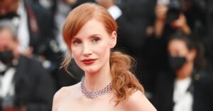 Jessica Chastain on the red carpet at Cannes Film Festival