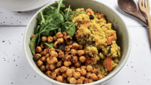 Easy Vegan Moroccan Buddha Bowl With Cauliflower Rice