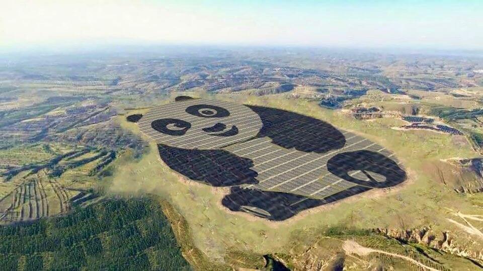 Nothing to See Here, Just a Giant Solar Farm That Looks Like a Panda