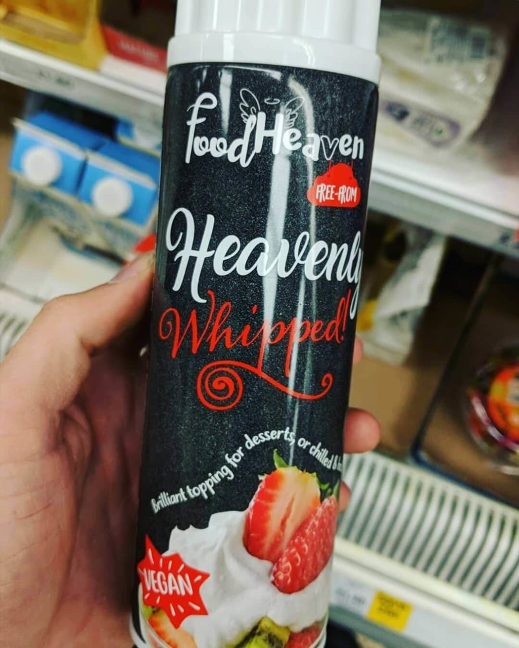 Vegan Squirty Whipped Cream Now at Tesco