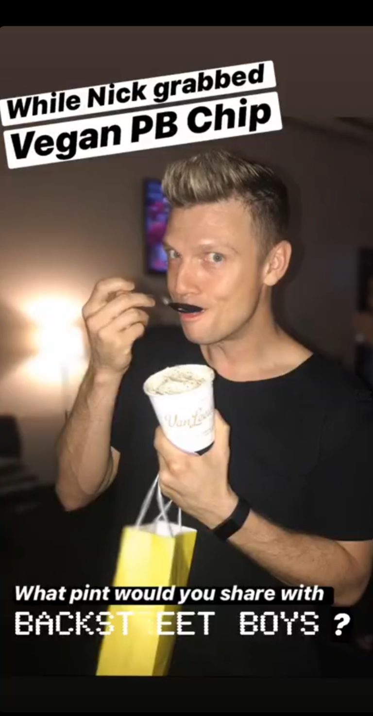 Backstreet Boy Nick Carter Eats Vegan Ice Cream By the Pint, Too