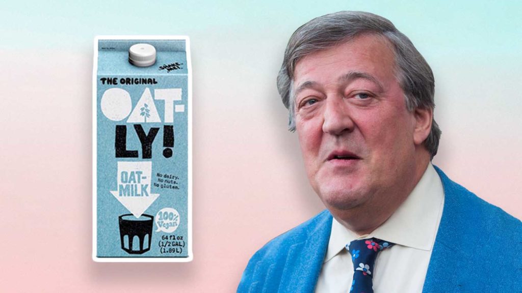 Stephen Fry Defends Vegan Milk to Critics