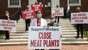 Nurses Protest to Shut Down Slaughterhouses to Protect Public Health
