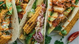 Vegan Sweet Corn and Avocado Tacos With Sriracha Mayo Sauce