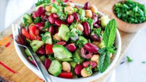 Middle Eastern-Inspired Cucumber, Tomato, and Bean Salad