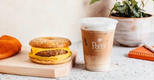 Peet's Coffee Vegan Menu Expands With Sausage and Egg Breakfast Sandwich
