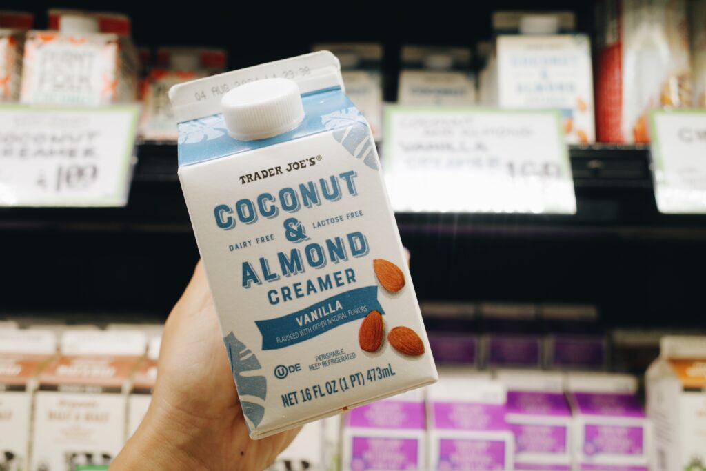 Trader Joe's dairy-free coconut and almond creamer.