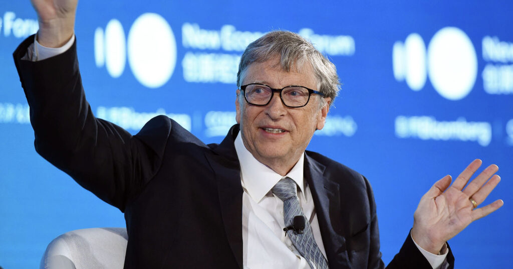 Photo shows Bill Gates, who recently raised $1 billion to mitigate climate change through Breakthrough Energy.