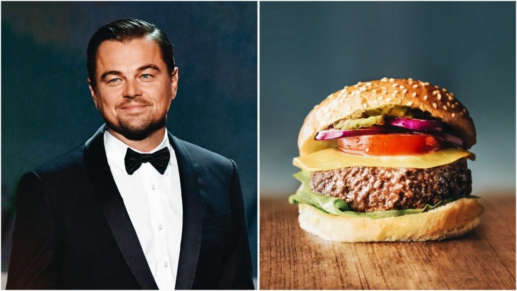 Leonardo DiCaprio split with a cultured meat burger