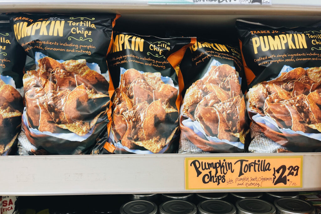 Trader Joe's pumpkin tortilla chips