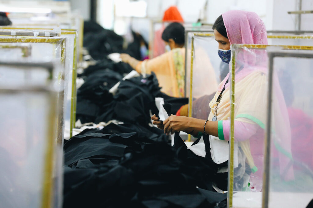 Women working in clothing factory