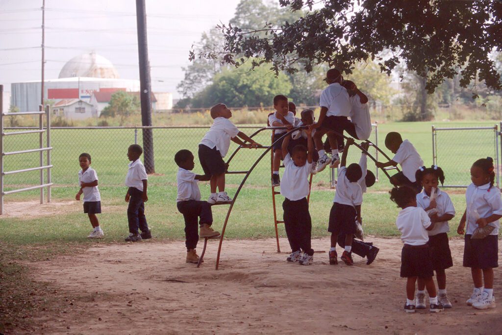 Louisiana kids playing on playground