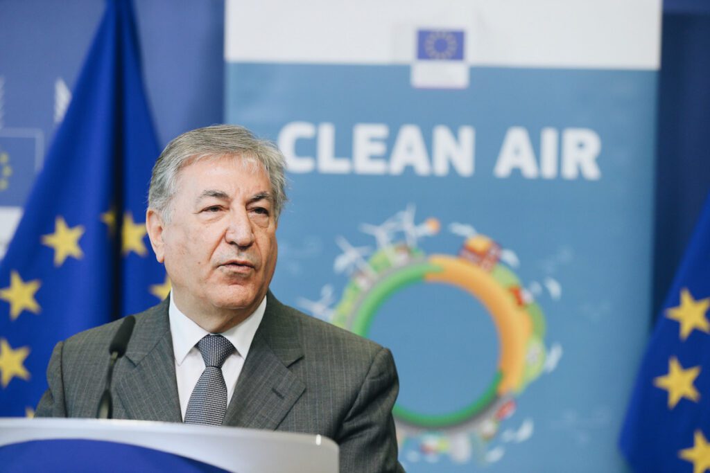 Photo shows Karmenu Vella, the former European Union Commissioner for Environment, Maritime Affairs, and Fisheries.